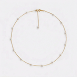 Delicate pearl necklaces
