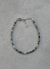 Smaragd Armband & Perlmutt Armkette