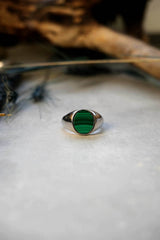 Signature Ring II - Howlith & Malachit