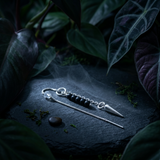 Durchzieh-Ohrring mit schwarzem Onyx aus 925 Silber – Black Onyx Line