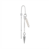 Durchzieh-Ohrring mit Süßwasserperle aus 925 Silber – Pearl Line